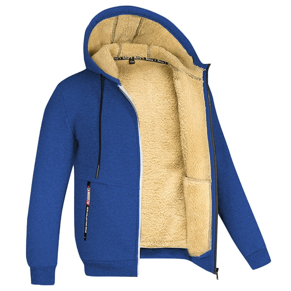 Tomás - Sudadera con cremallera y forro polar para hombre