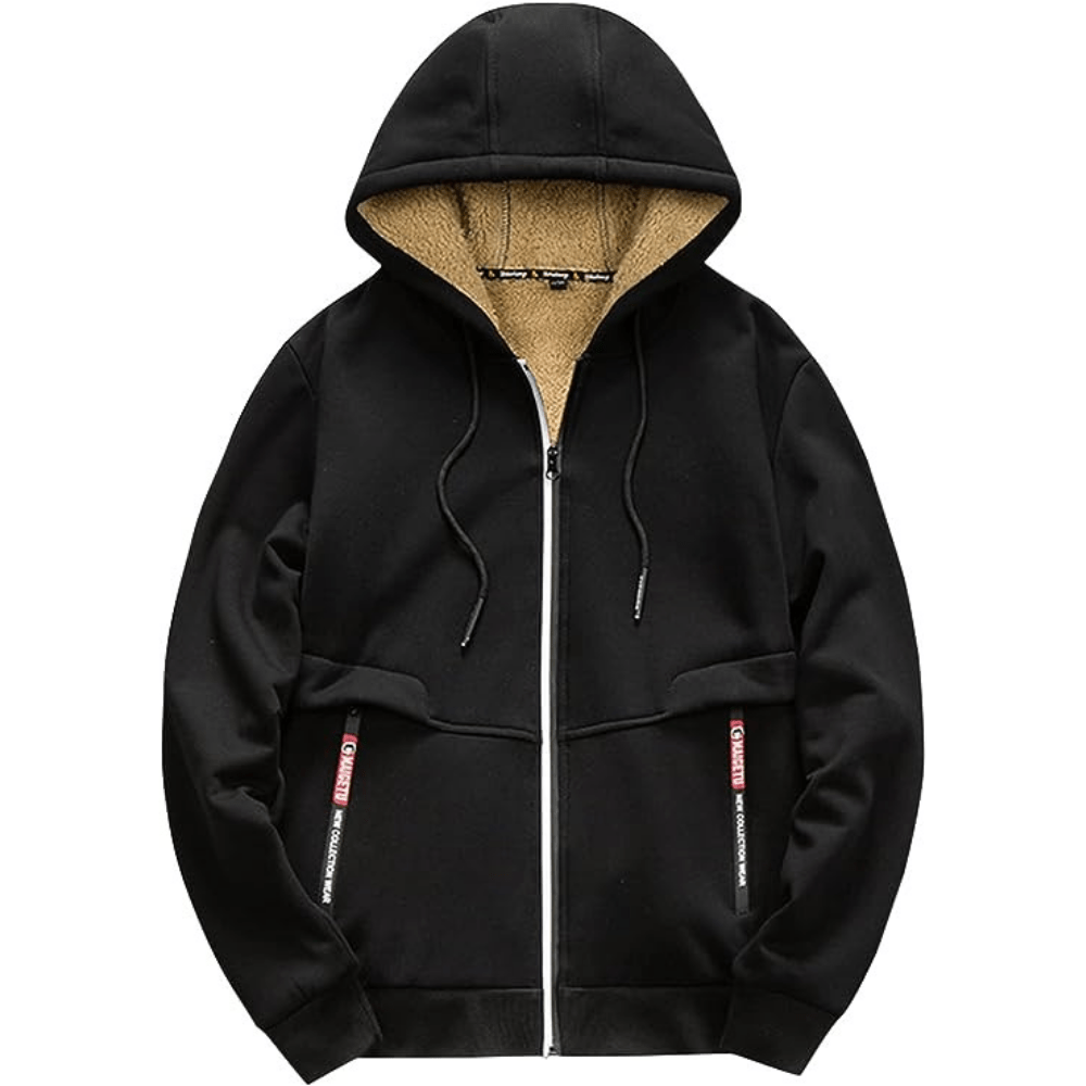 Tomás - Sudadera con cremallera y forro polar para hombre